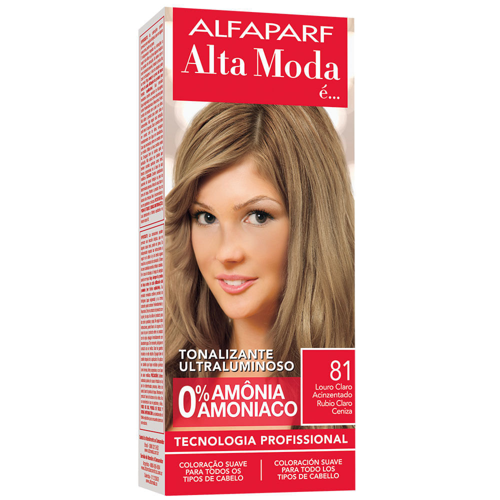 Tonalizante Alta Moda 8.1 Louro Claro Cinza