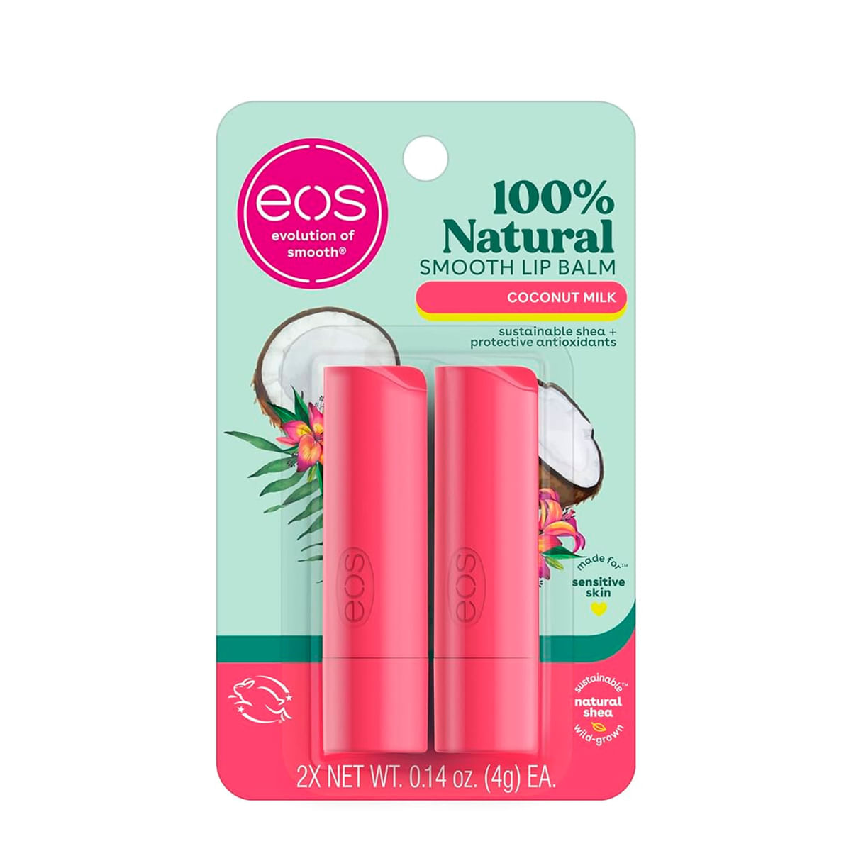 Kit Eos Coconut Milk Lip Balm Stick - Bálsamo Labial 8g 8G