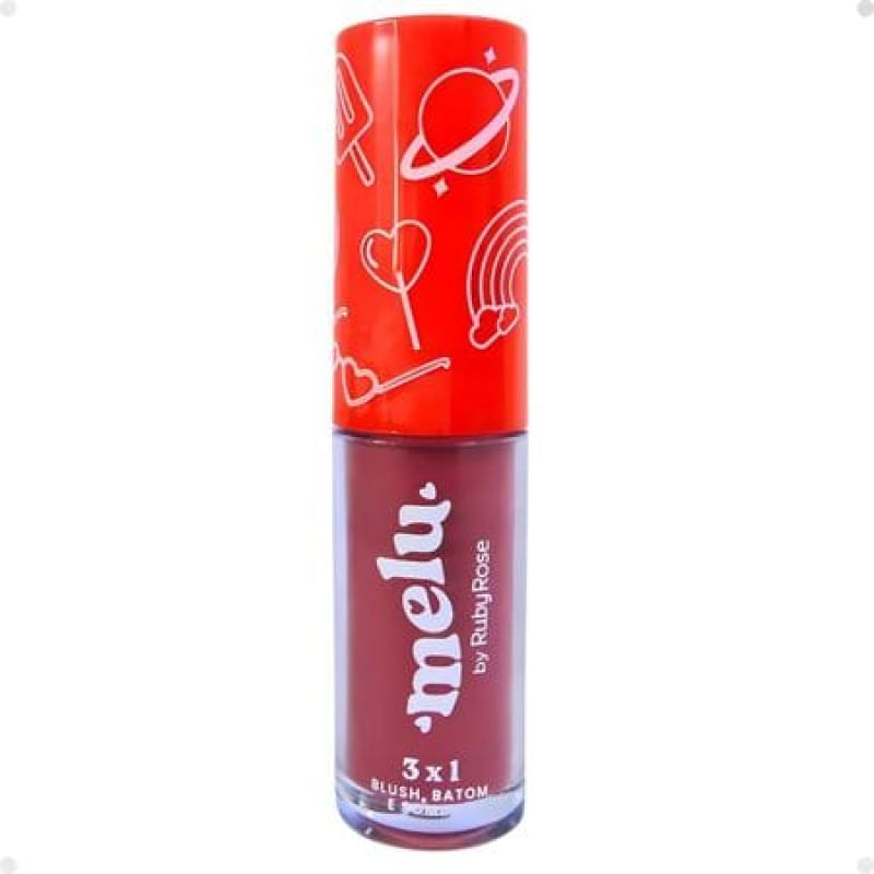 Blush, Batom e Sombra 3x1 Melu By Ruby Rose Summer Baby 06