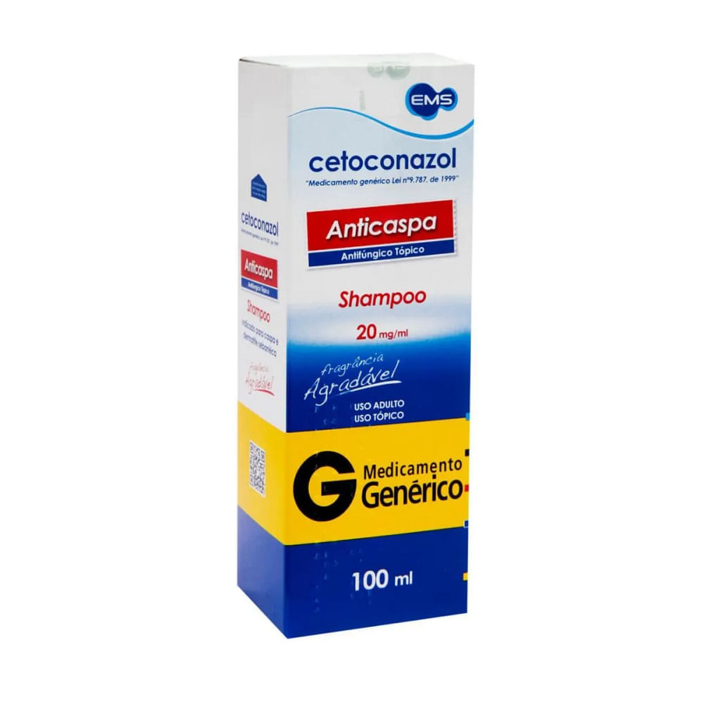 Cetoconazol Shampoo Anticaspa 20mg 100ml Ems Genérico