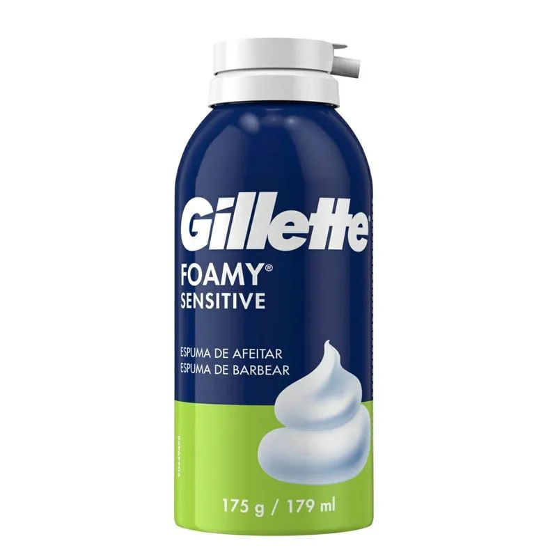ESPUMA DE BARBEAR GILLETTE FOAMY SENSÍVEL 175G