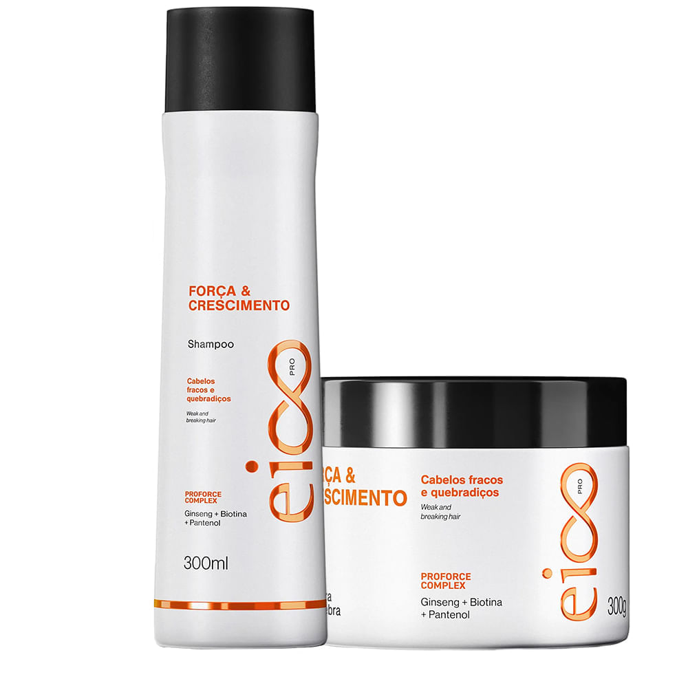 Kit Eico Pro Força & Crescimento Sha 300ml + Mas 300g