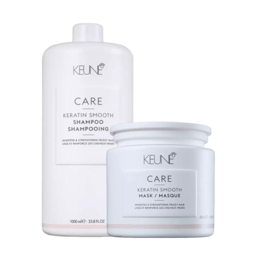 Keune Care Keratin Smooth Kit Shampoo 1000ml + Máscara 500ml
