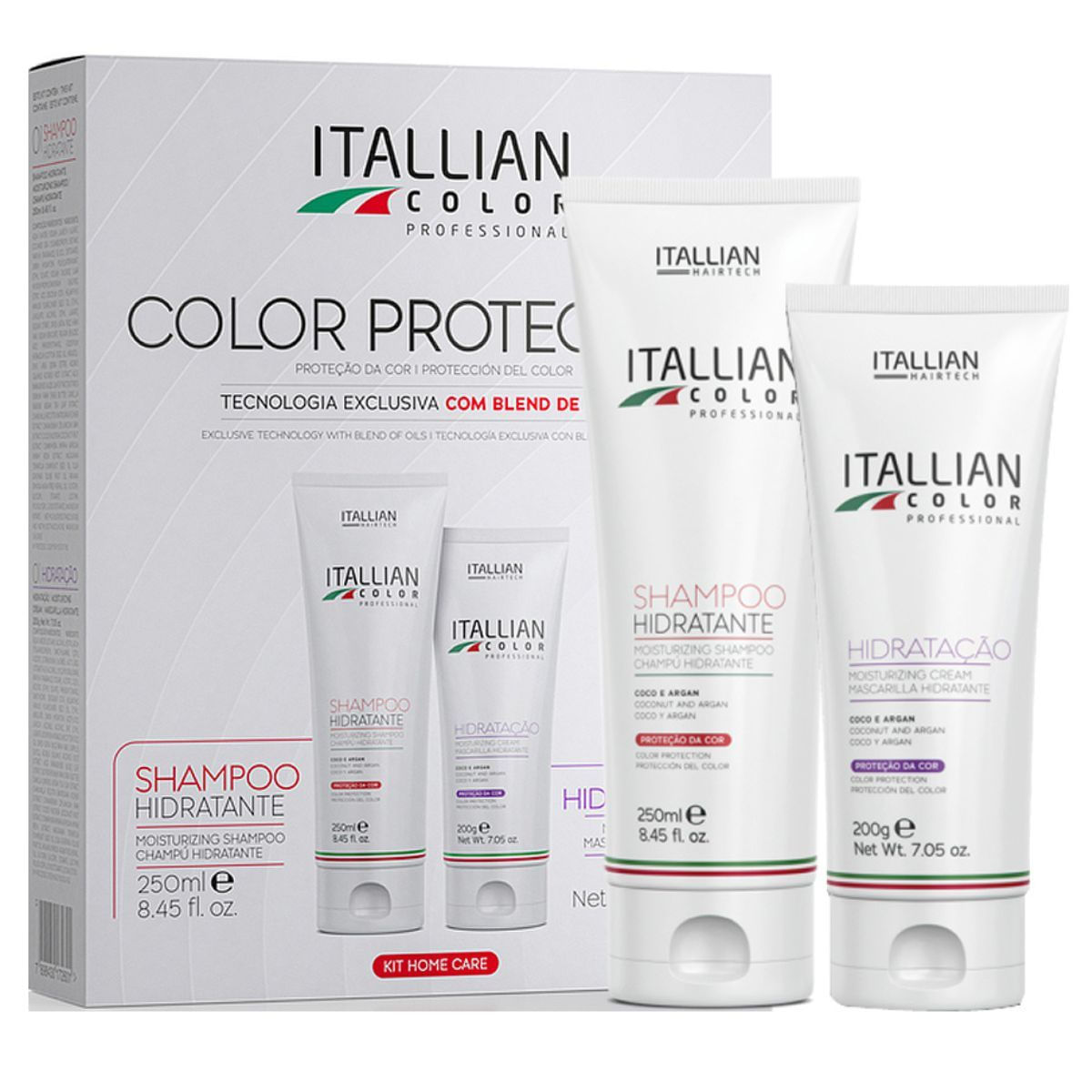 Kit Home Care Profissional Para Proteção Da Cor Itallian Color