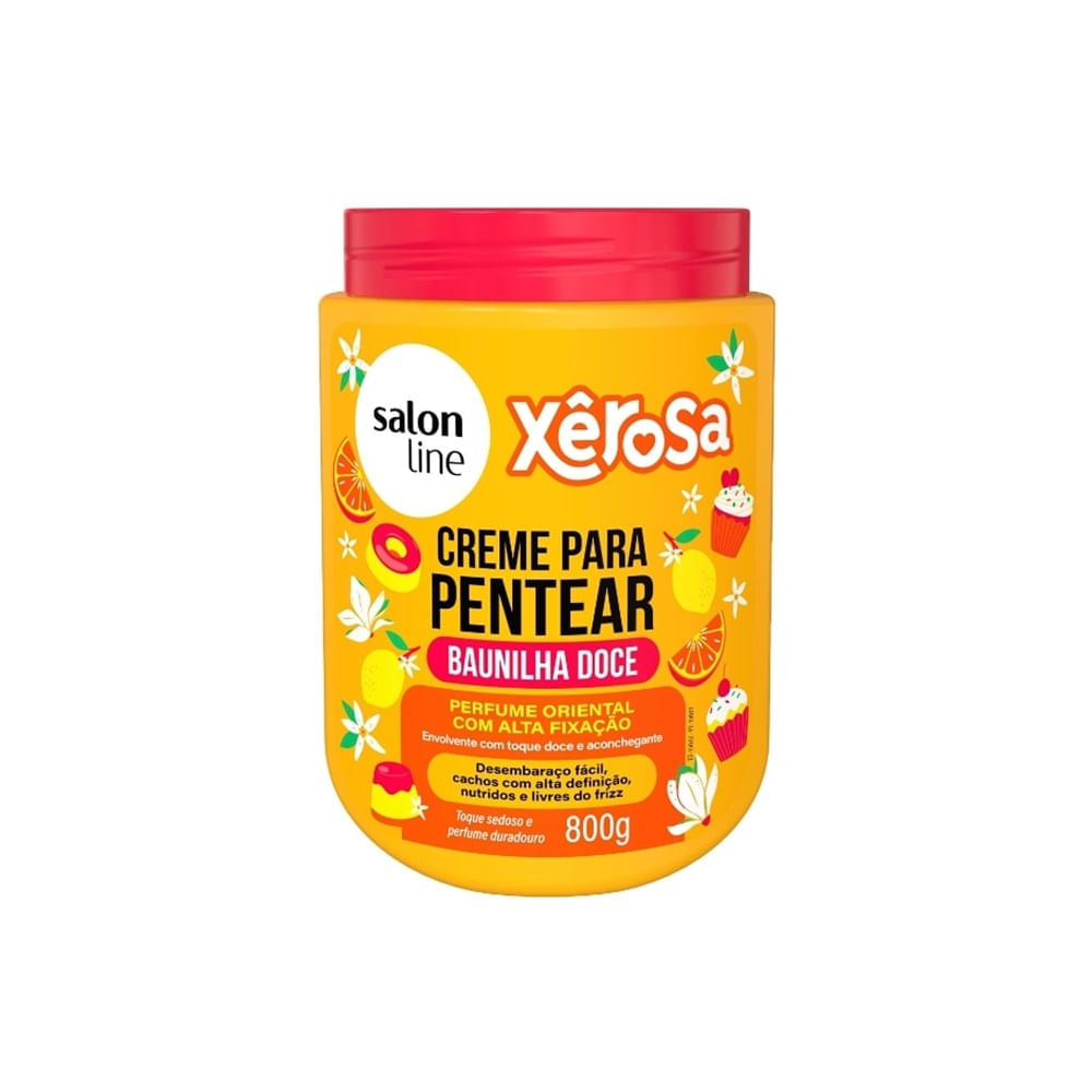 A melhor oferta de: Creme de Pentear Salon Line Xêrosa Baunilha
