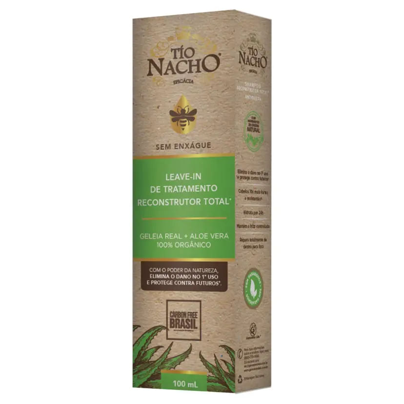 LEAVE-IN DE TRATAMENTO TIO NACHO RECONSTRUTOR TOTAL COM 100ML