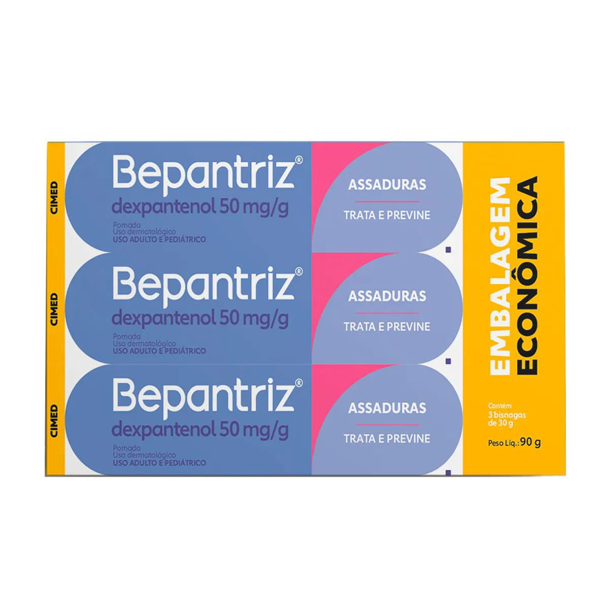 Kit Pomada para Assaduras Bepantriz 3 unidades com 30g cada