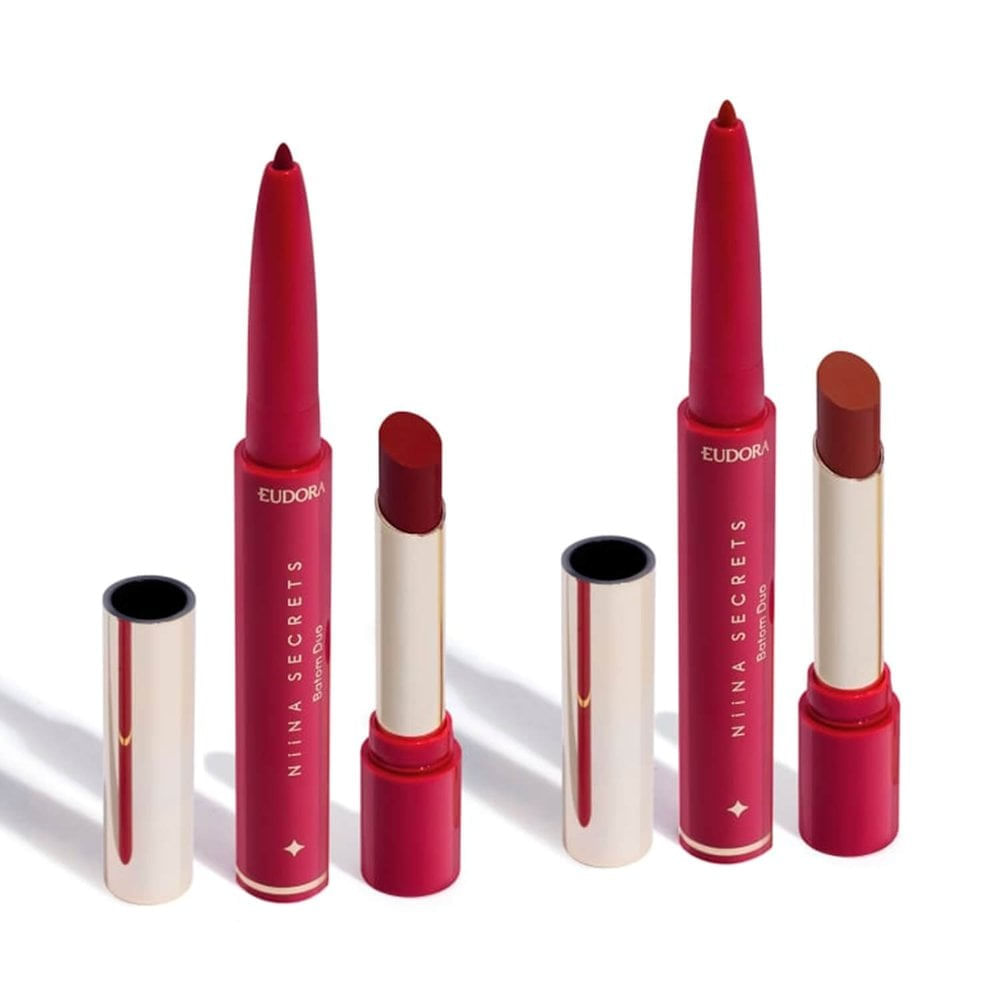 Combo Duo Perfect Match Niina Secrets Batom Vermelho e Batom Avelã