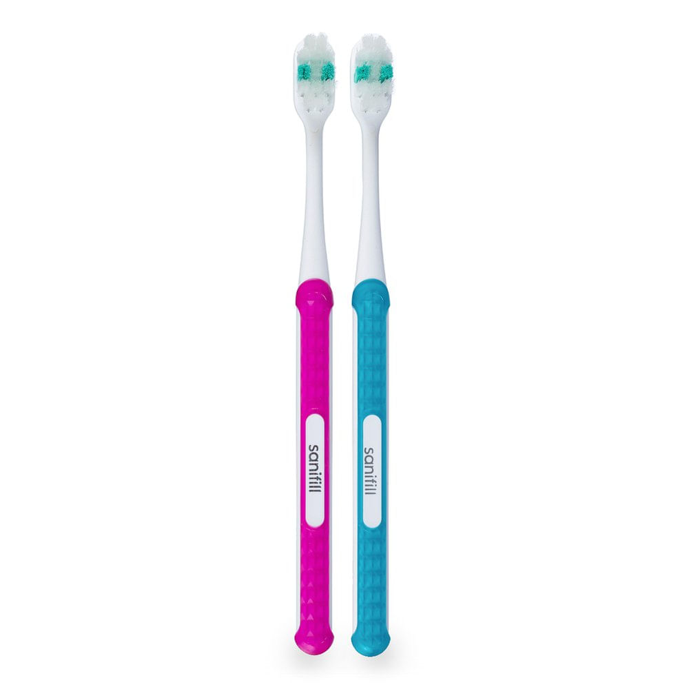 Escova de Dente Sanifill Indicativa Macia 2 Unidades