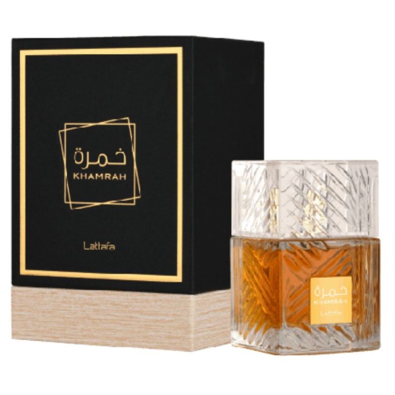 香水(ユニセックス) Lattafa Khamrah Eau de Parfum 100ml Khamrah Lattafa Eau de Parfum Unissex-100 ml - Época Cosméticos