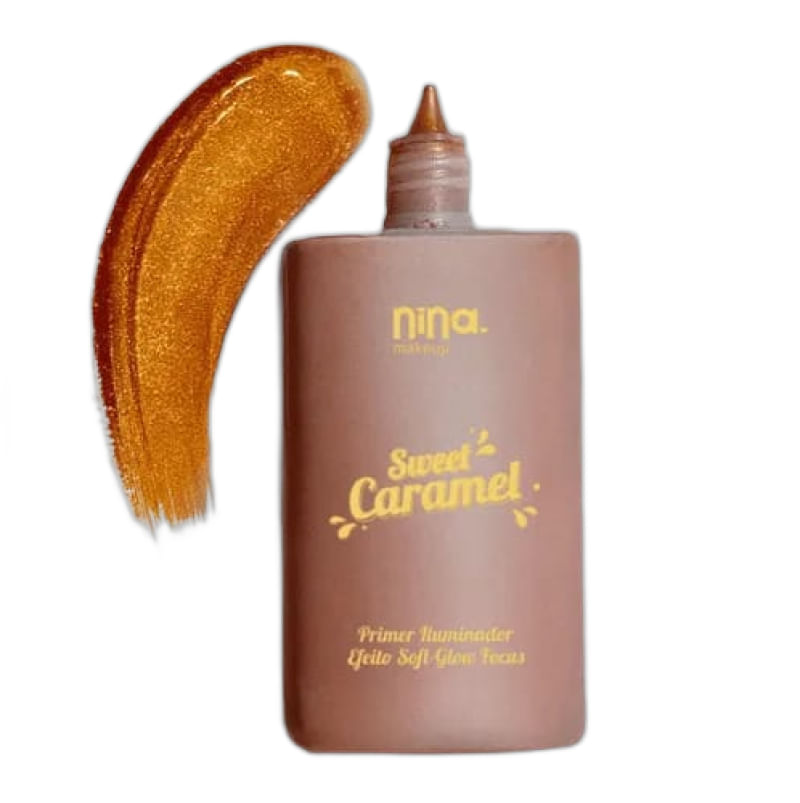 Primer Iluminador Sweet Caramel Bronzeado - Nina Makeup