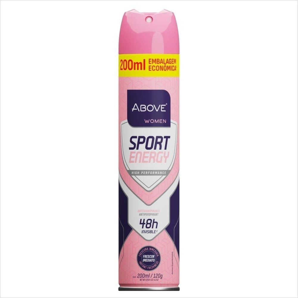 Desodorante Antitranspirante Above Aerossol Women Energy Sport 200ml