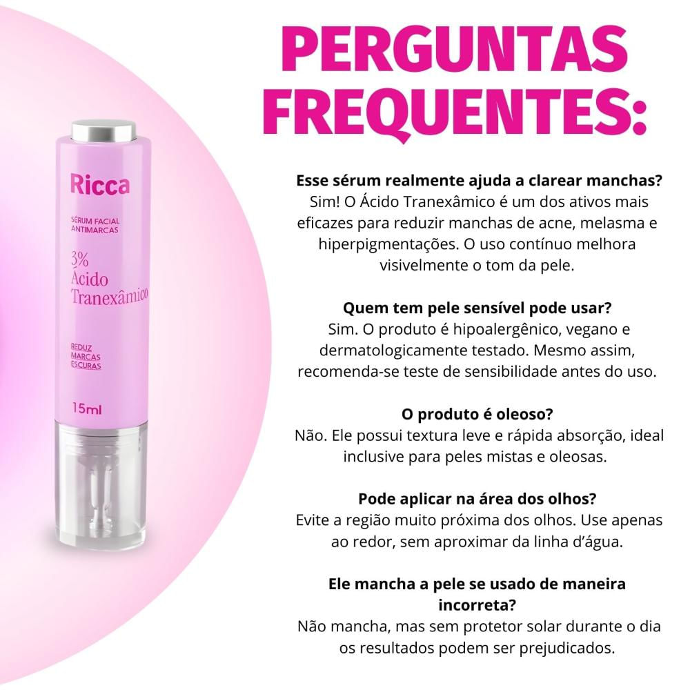 ANTEAC VC SERUM & ROLLER RICH セット Sérum Facial Antimarcas Ricca 3% Ácido Tranexâmico 15ml - Época