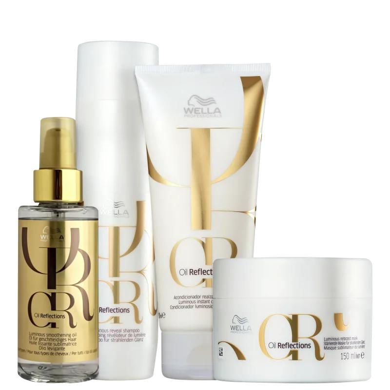 Wella Professionals Oil Reflections Kit Shampoo 250ml + Cond 200ml + Masc 150ml + Oleo Tradicional 100ml