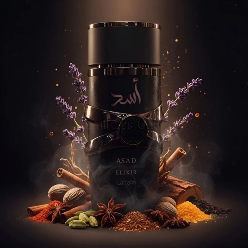 Lattafa Asad Elixir Si様 Perfume Unissex Asad Elixir de Lattafa EDP 100ml - Época Cosméticos