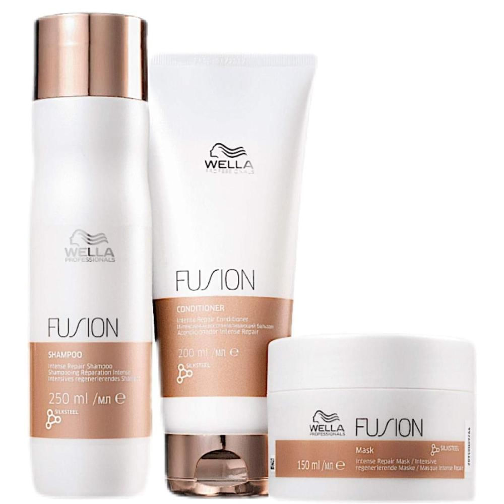 Kit Wella Professionals Fusion Shampoo Condicionador Máscara