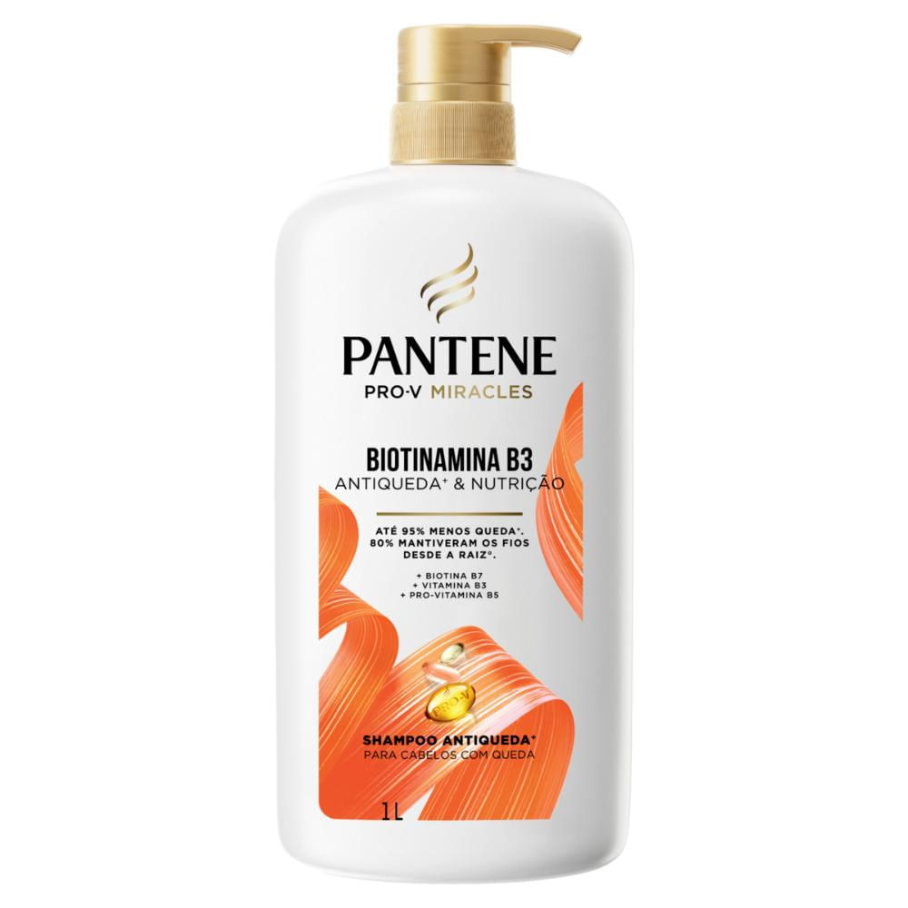 Shampoo Pantene Antiqueda & Nutrição Biotinamina B3 1L