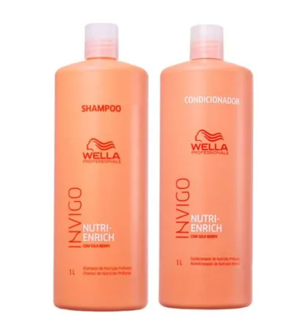 Kit Wella Invigo Nutri Enrich - Shampoo 1000ml e Condicionador 1000ml
