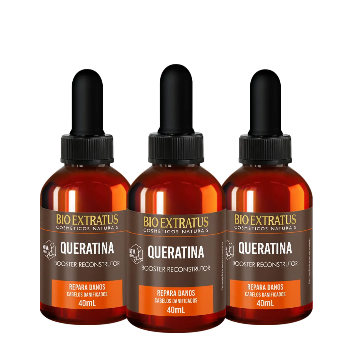 Kit Bio Extratus Queravit Queratina Booster Tratamento Reconstrutor (3 unidades)