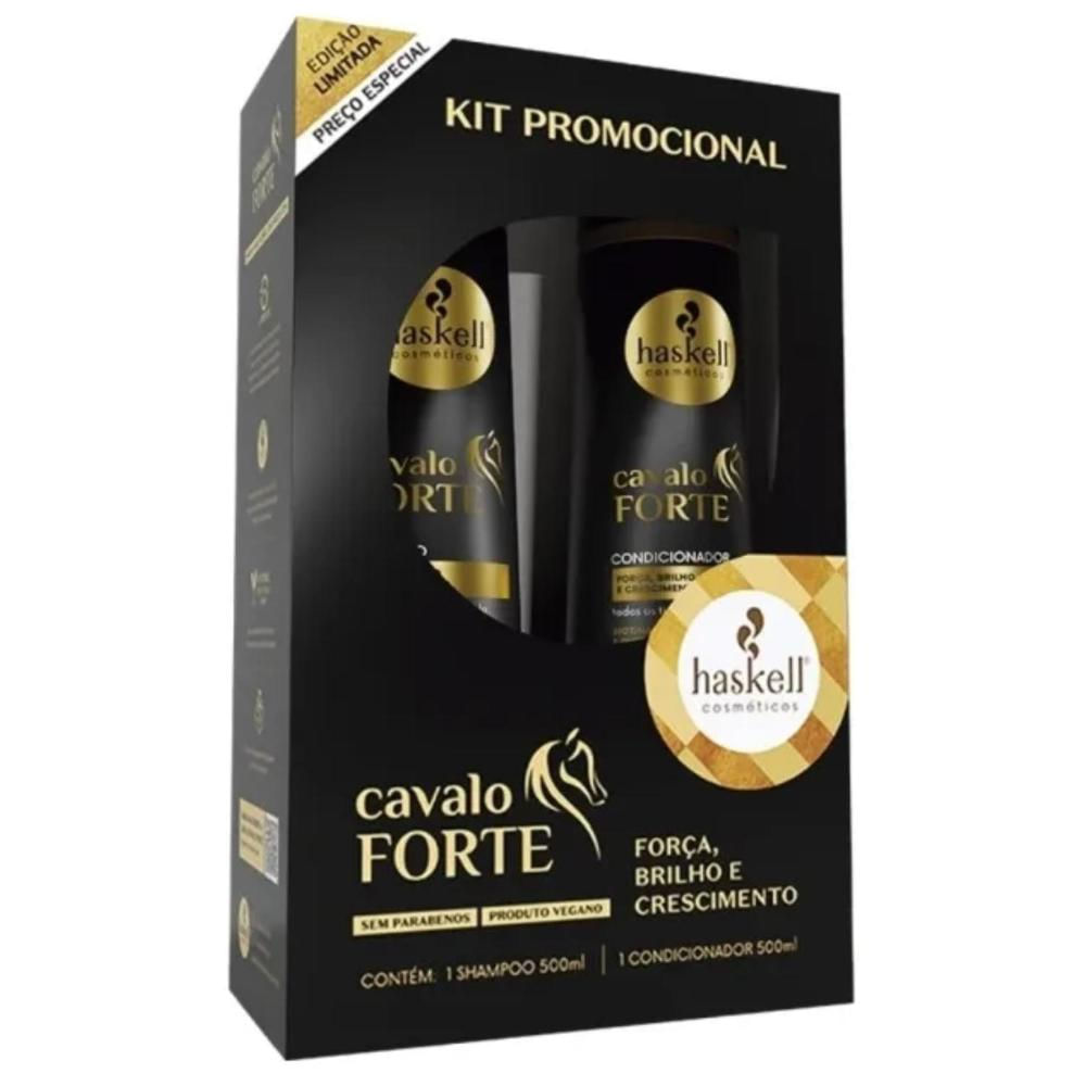 Kit Cavalo Forte Shampoo Condicionador Haskell 500ml