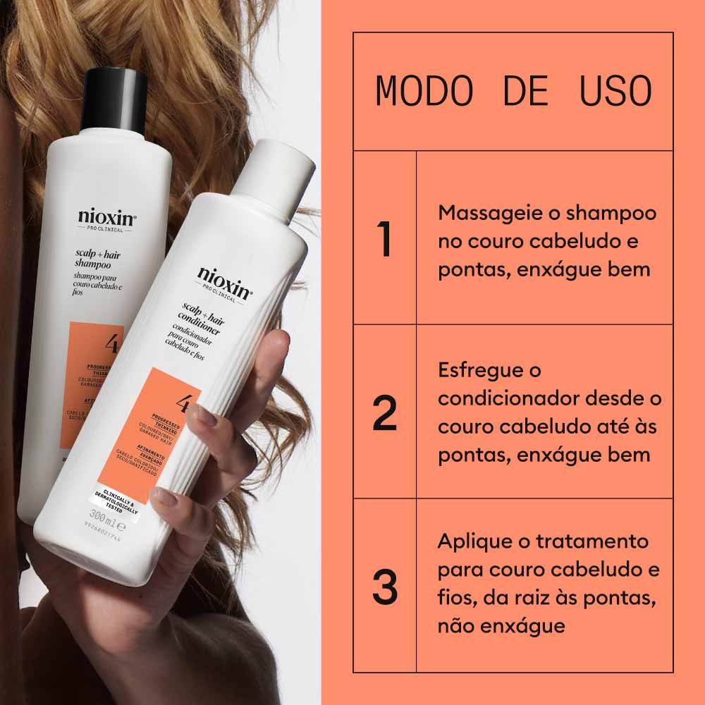 Nioxin Trial Kit Sistema 4 - Shampoo + Condicionador + Leave-in