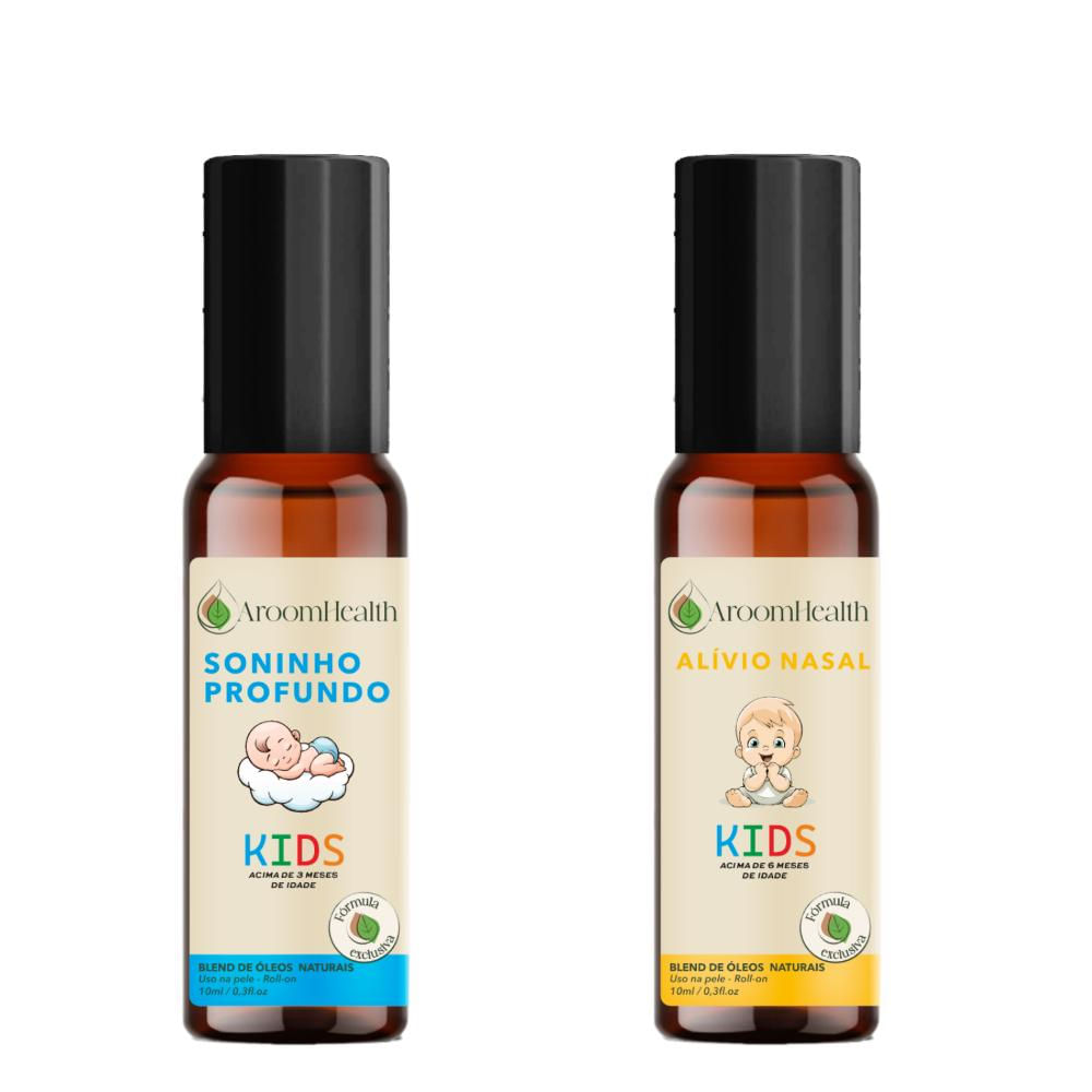 Kit 2 blends de óleos kids Soninho profundo e Alívio nadal em roll- on 10 ml cada - Fórmula exclusiva