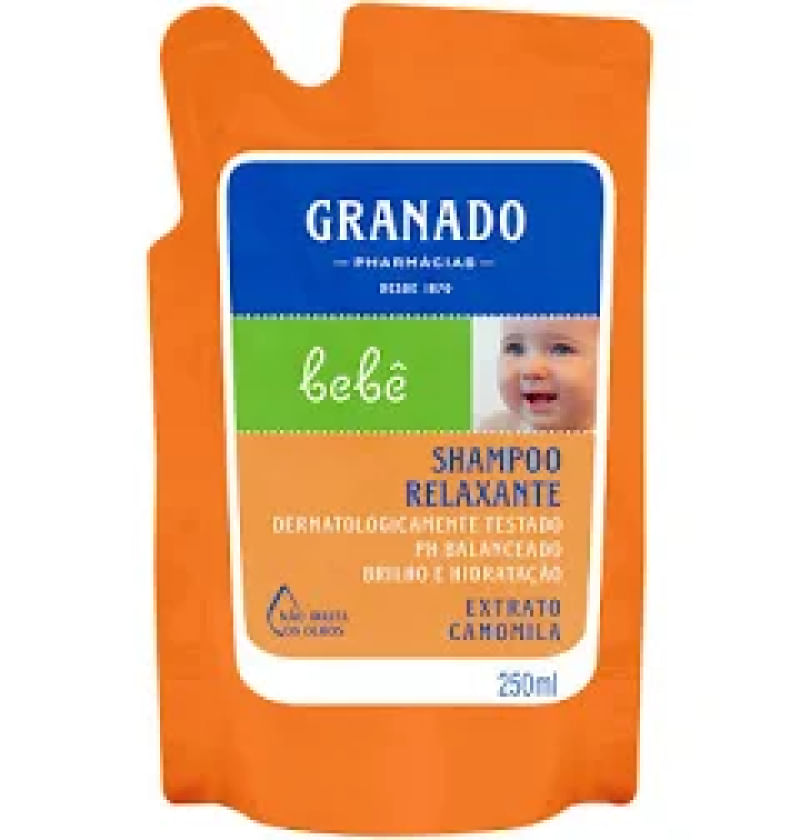 Shampoo Infantil Relaxante Granado Bebê Camomila Refil 250ml