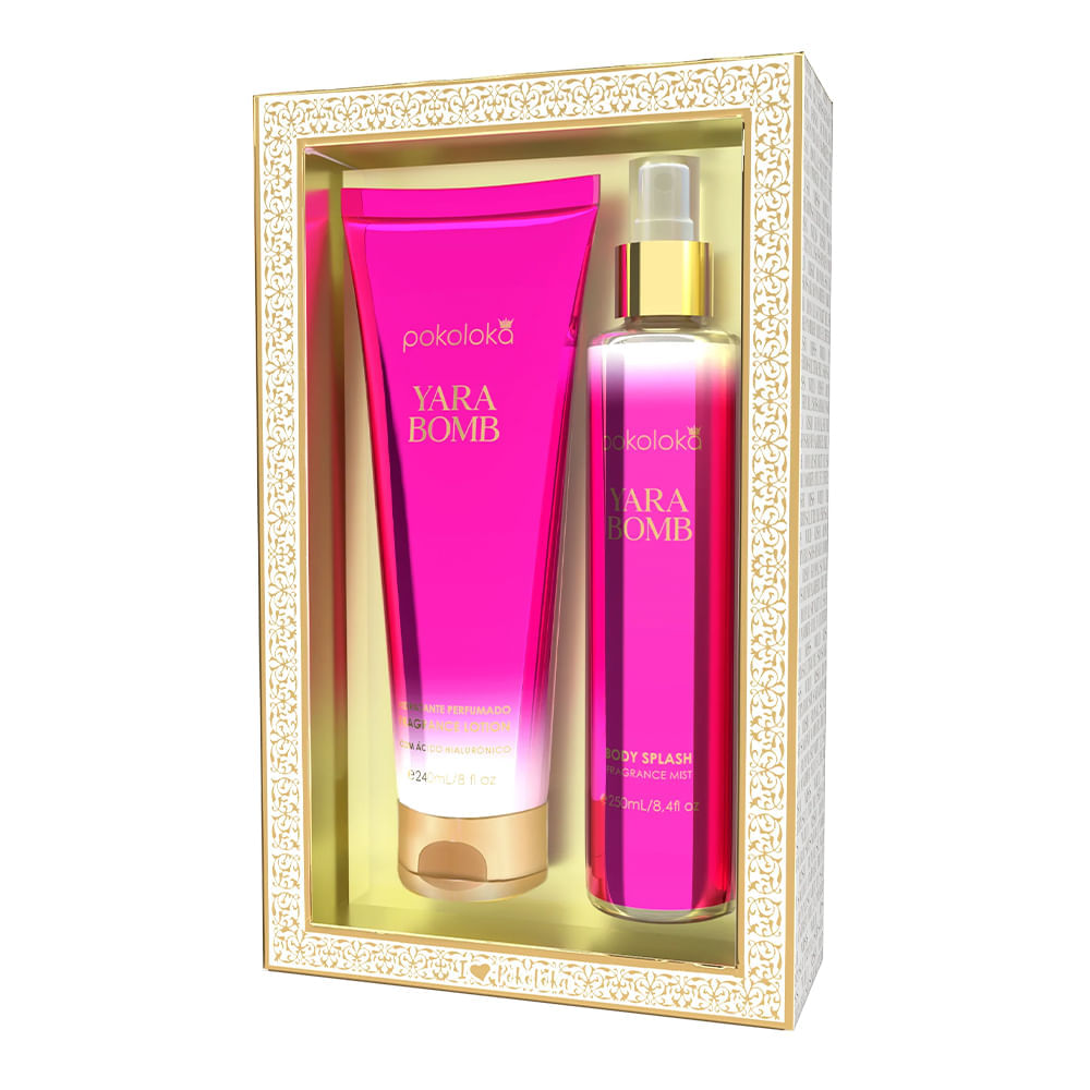 Kit Pokoloka Luxury Yara Bomb - Loção Corporal + Body Splash