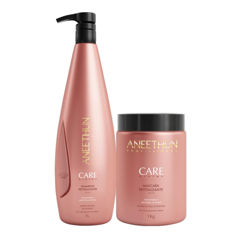 Kit Aneethun Care System Revitalizante - Shampoo 1L+ Máscara 1L