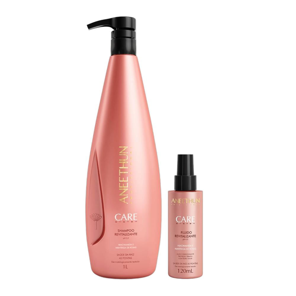 Kit Aneethun Care System Revitalizante - Shampoo 1L + Fluído 120ml