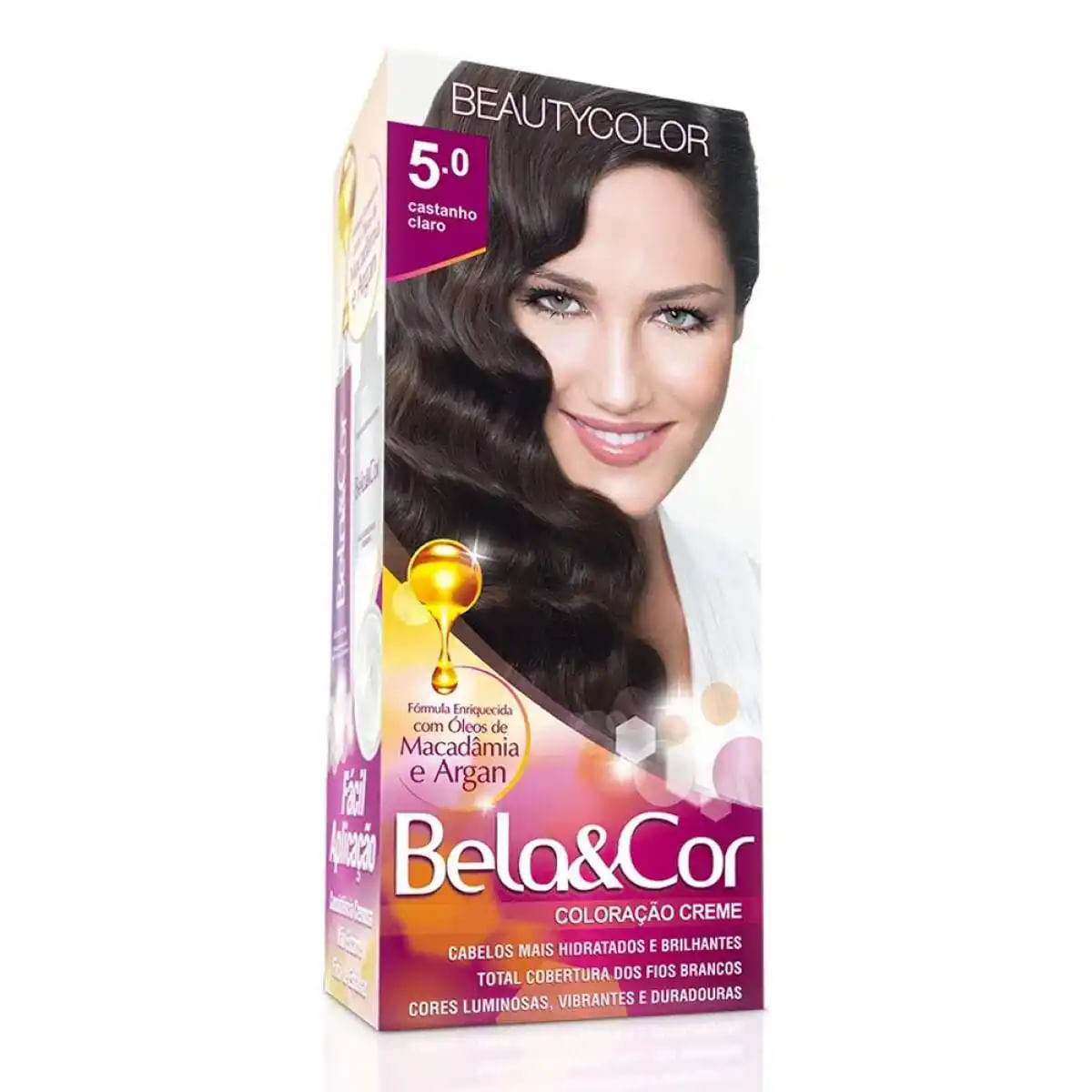 Coloração Castanho Claro 5.0 Bela&Amp;Cor Beautycolor