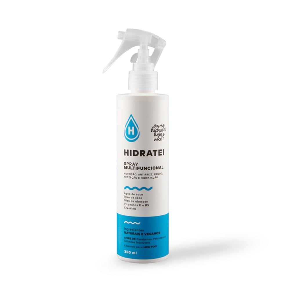 Spray Multifuncional Leave-in Protetor Térmico 250ml: Hidrata, Nutre e Controla o Frizz | Hidratei