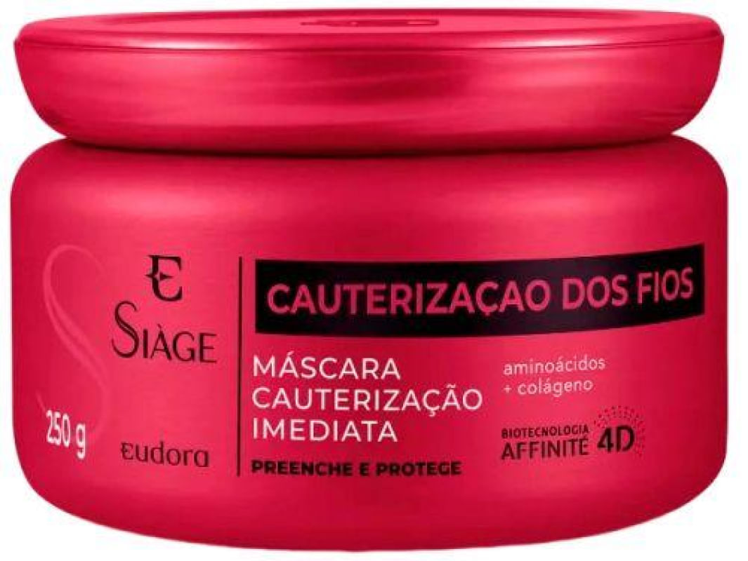 Máscara Capilar Cauterização Imediata Eudora Siàge Cauterização dos Fios 250g