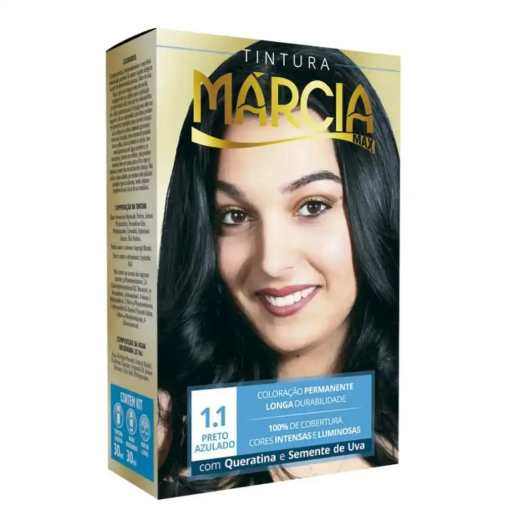 Coloração 11 Preto Azulado Márcia 50G