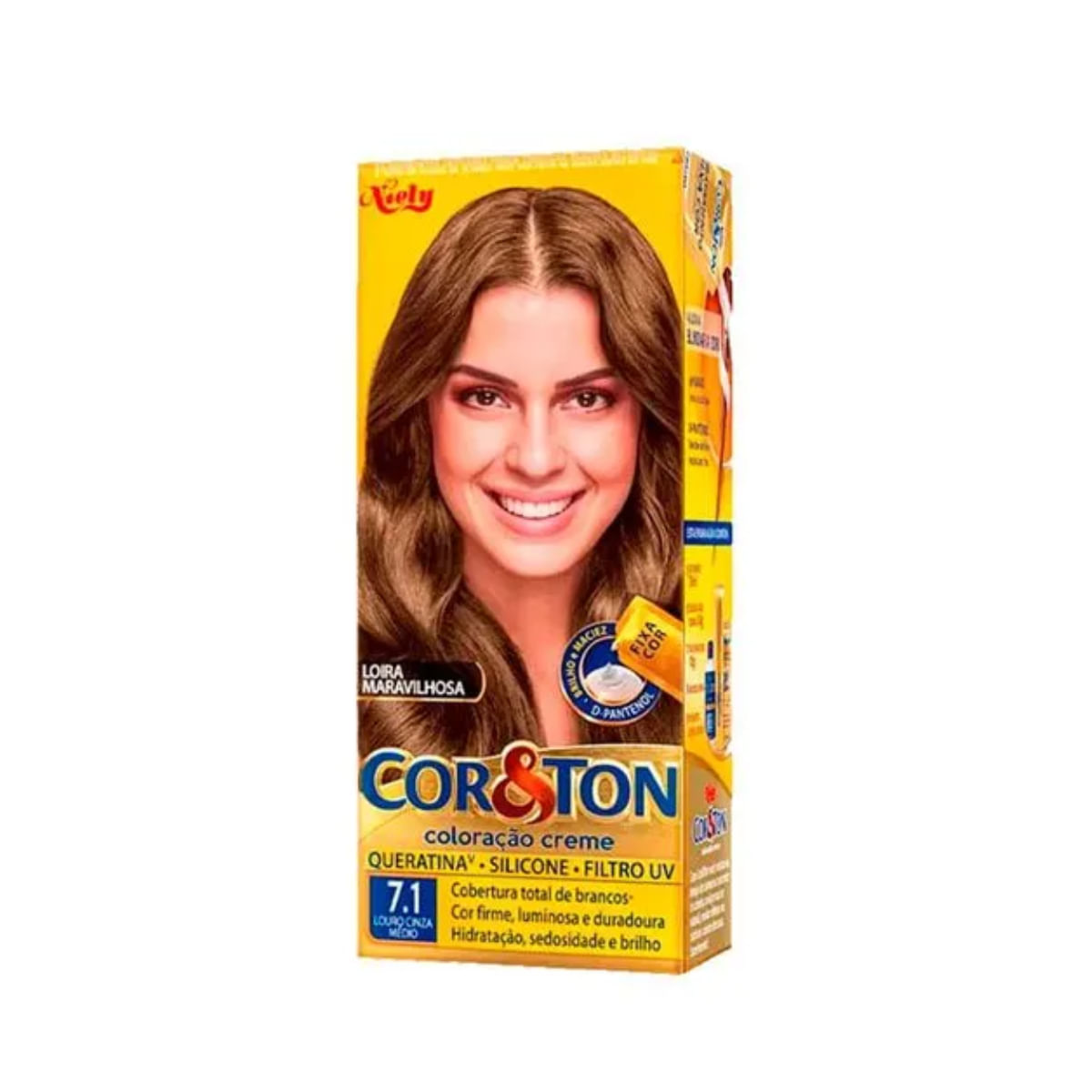 Coloração Cor&Ton Niely 7.1 Louro Cinza Médio