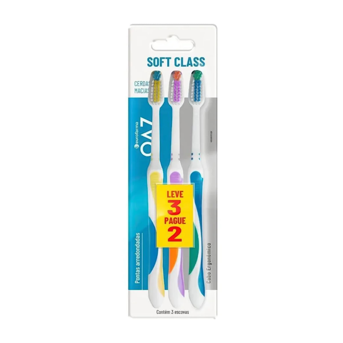 A melhor oferta de: Kit Oaz Escova Dental Soft Leve 3 Pague 2