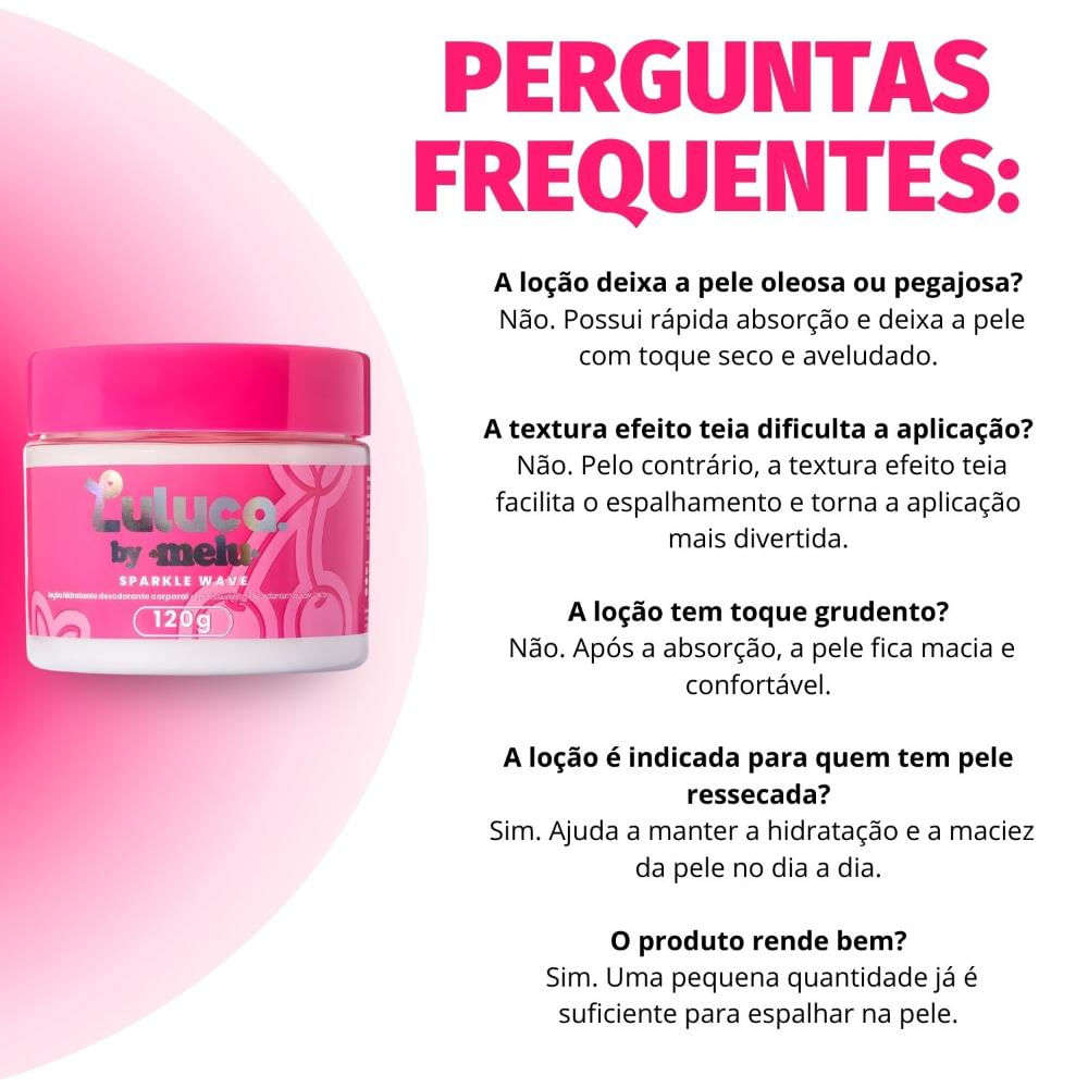 Loção Hidratante Corporal Luluca By Melu Sparkle Wave Wild Cherry