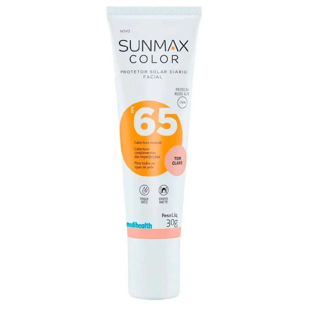Protetor Solar Facial Sunmax Color FPS 65 Tom Claro 30g