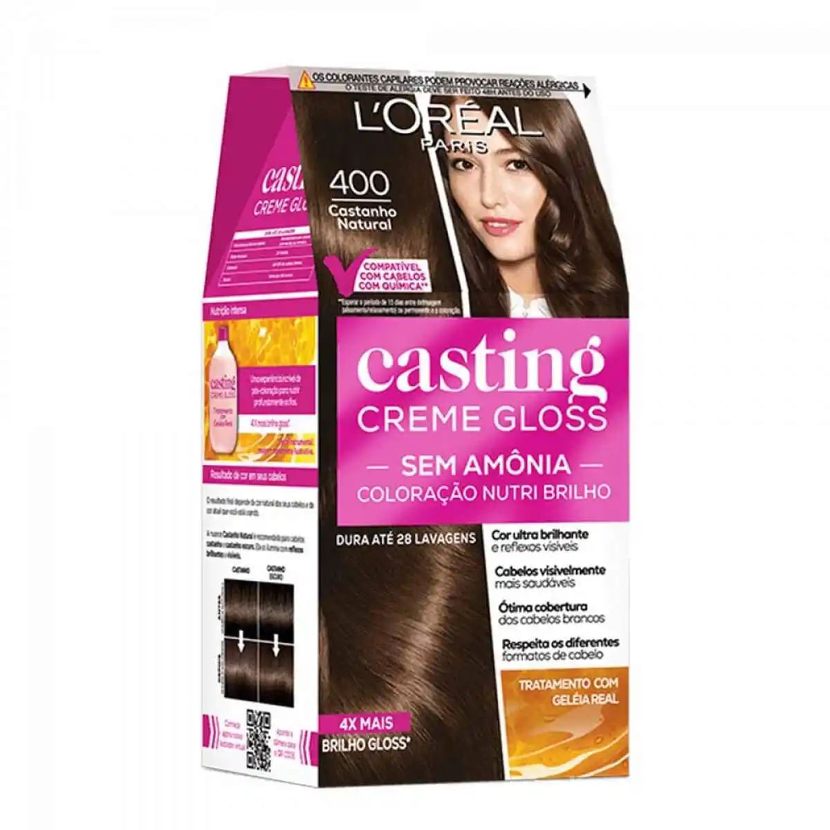 Coloração 400 Castanho Natural Casting Loreal