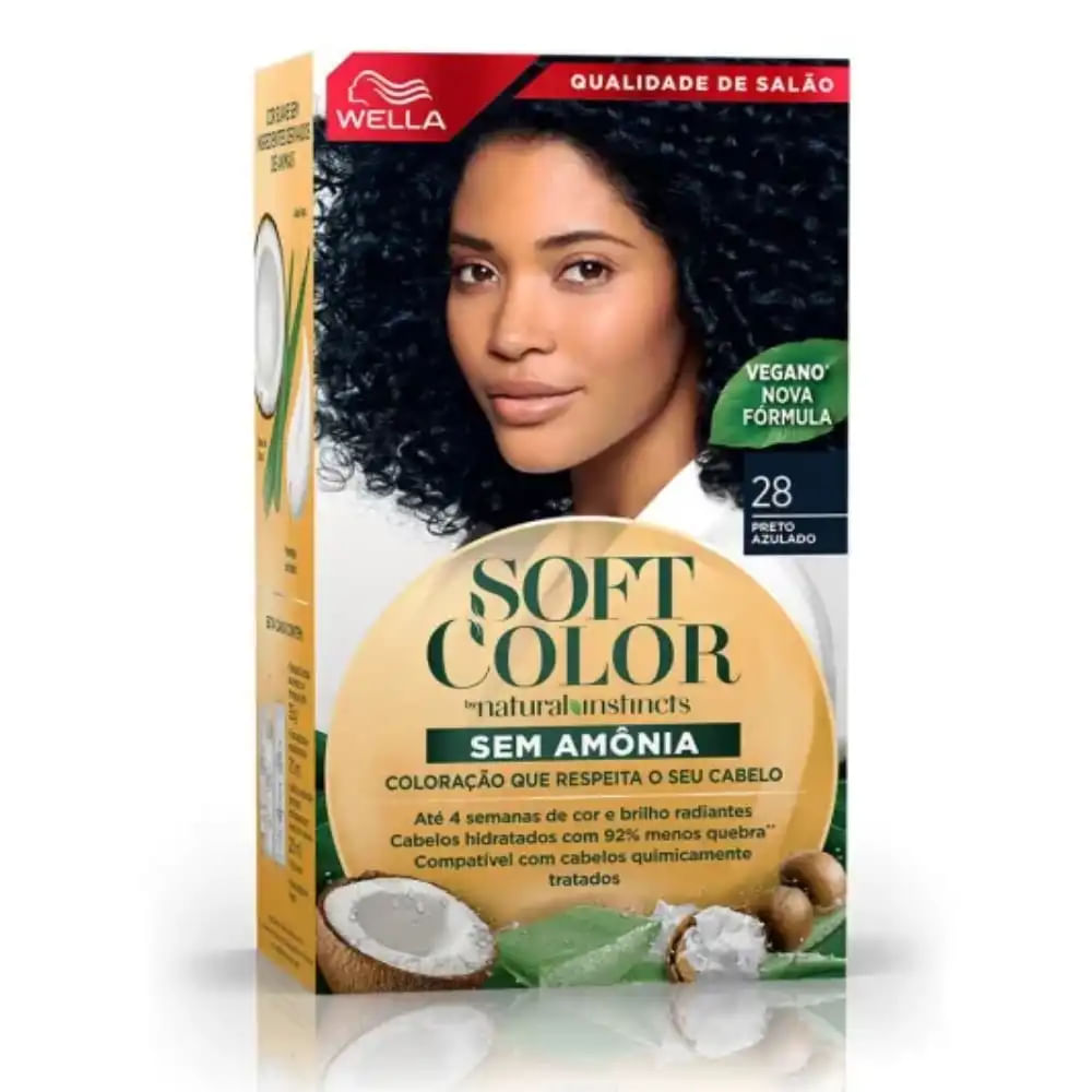 Tonalizante Soft Color Preto Azulado 28 Wella