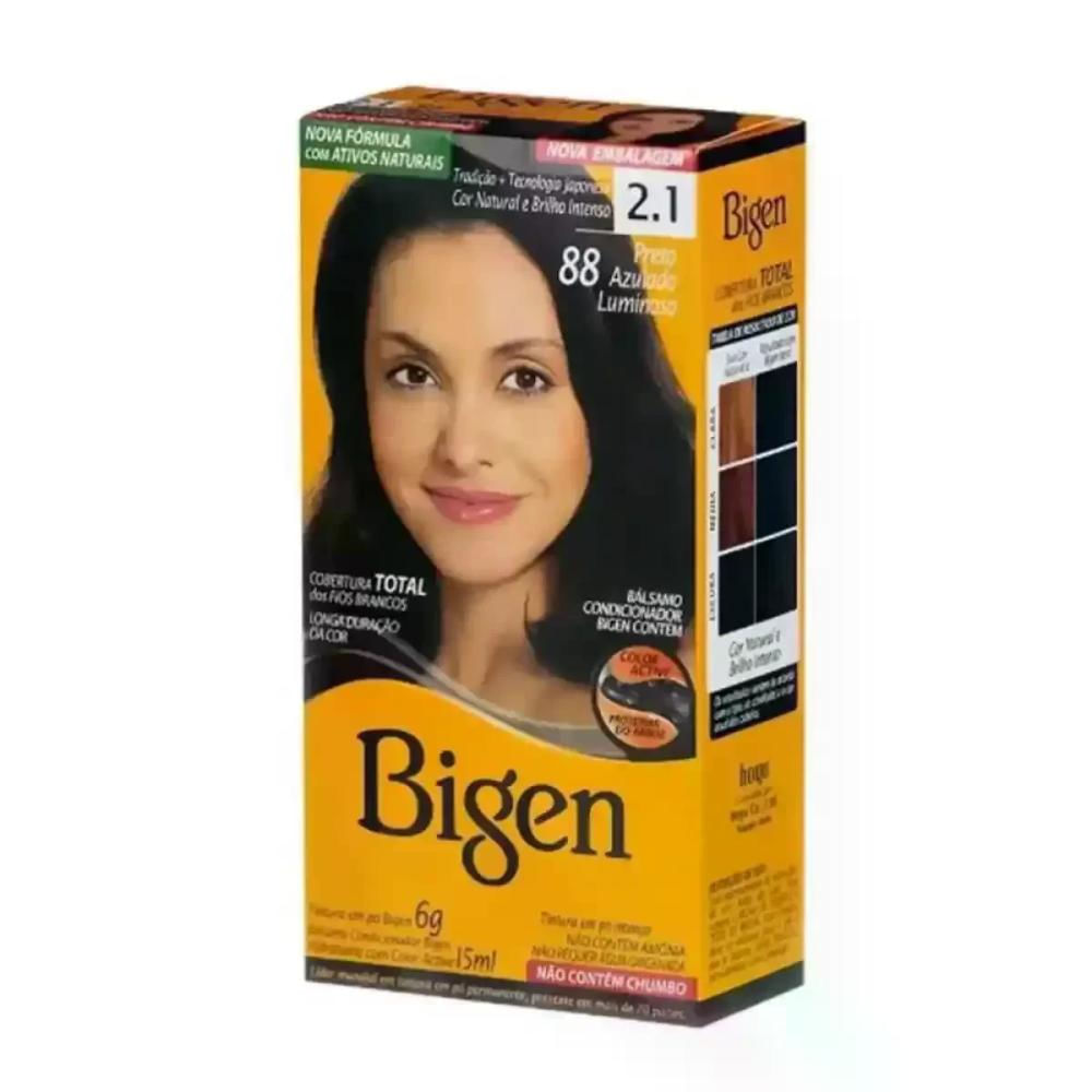 A melhor oferta de: Coloração em Pó 88 Preto Azulado Bigen | Época