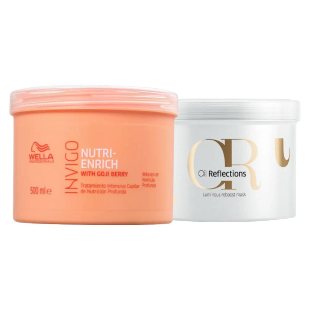Kit Wella Duo Mascára  Nuti-Enrich e Oil Reflections 500ml