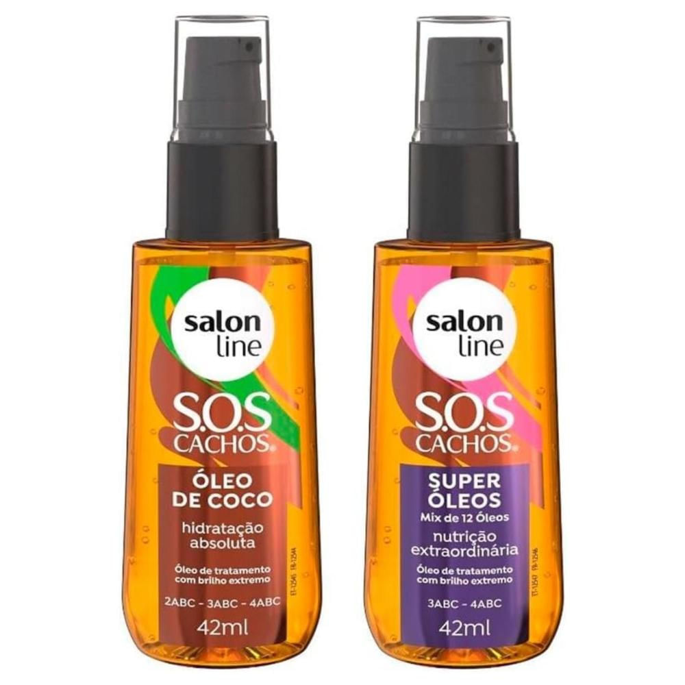 Kit Salon Line SOS Cachos Super Óleos + Óleo de Coco 42ml