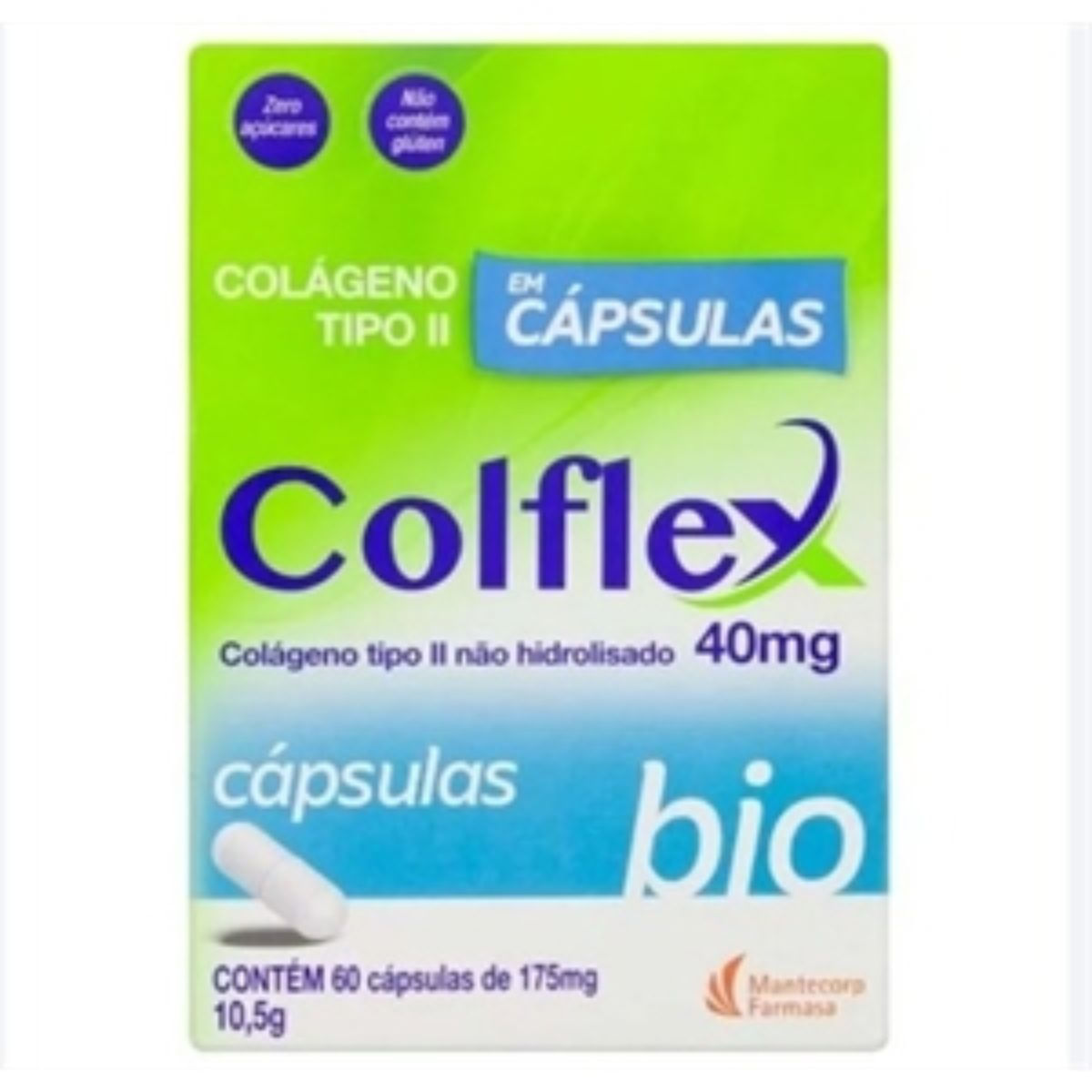 Colflex Bio 40mg Colágeno Tipo II Não Hidrolisado 60 caps