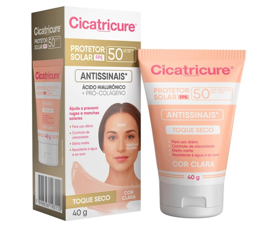 Protetor Solar Facial Cicatricure FPS50 Cor Clara