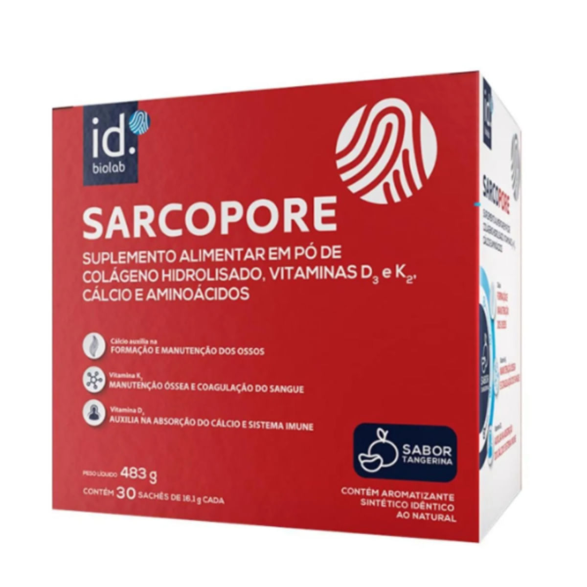 Suplemento Alimentar em Pó Sarcopore Sabor Tangerina - 30 sachês