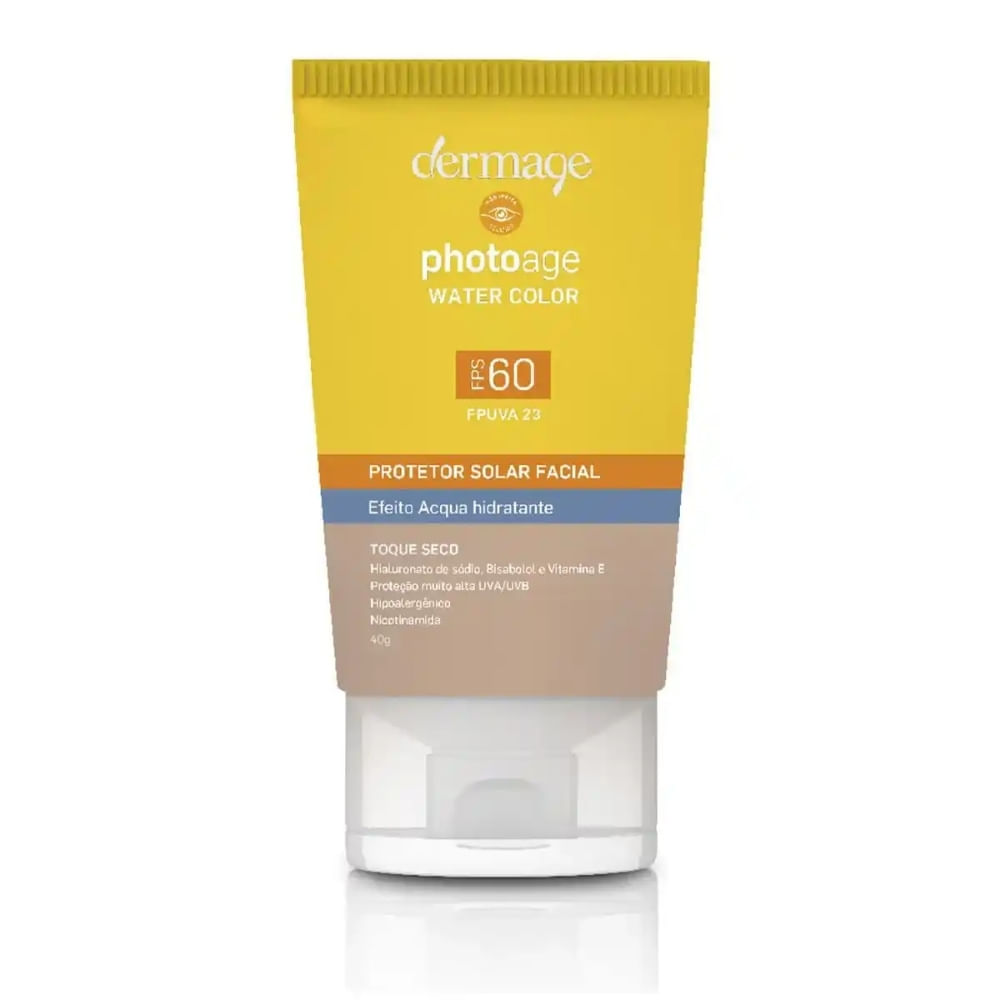 Protetor Solar Facial com Cor Dermage Photoage Water Color Fps60 40G