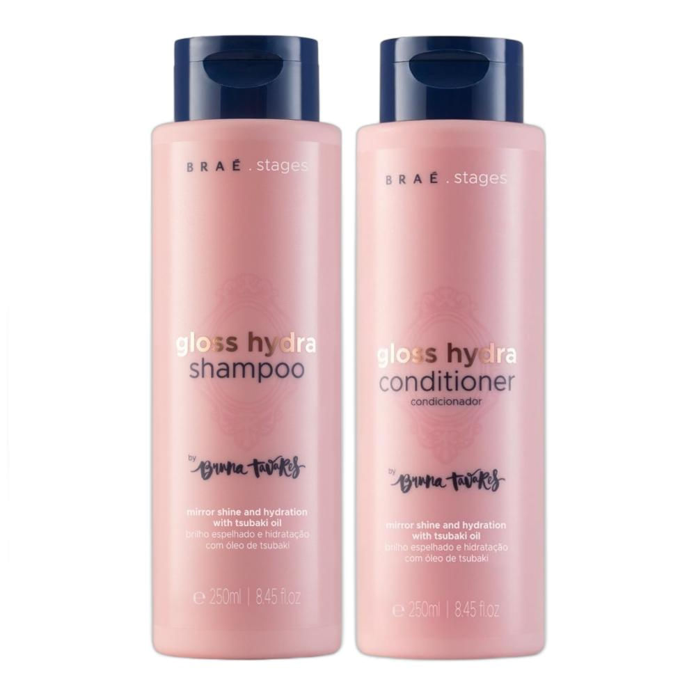 Kit Braé Stages by Bruna Tavares Gloss Hydra - Shampoo + Condicionador 250ml