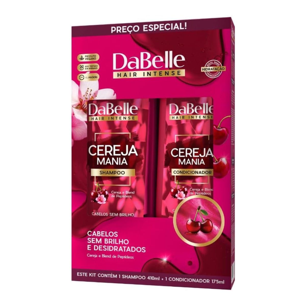 Kit DaBelle Cereja Mania Shampoo 250ml + Condicionador 200ml