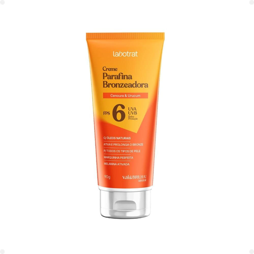 Creme Parafina Bronzeadora Labotrat Vai & Brilha! FPS 6 90g